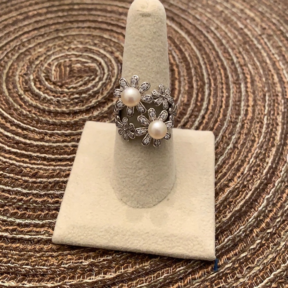 Vantel retired double white Pearl ring (8)
